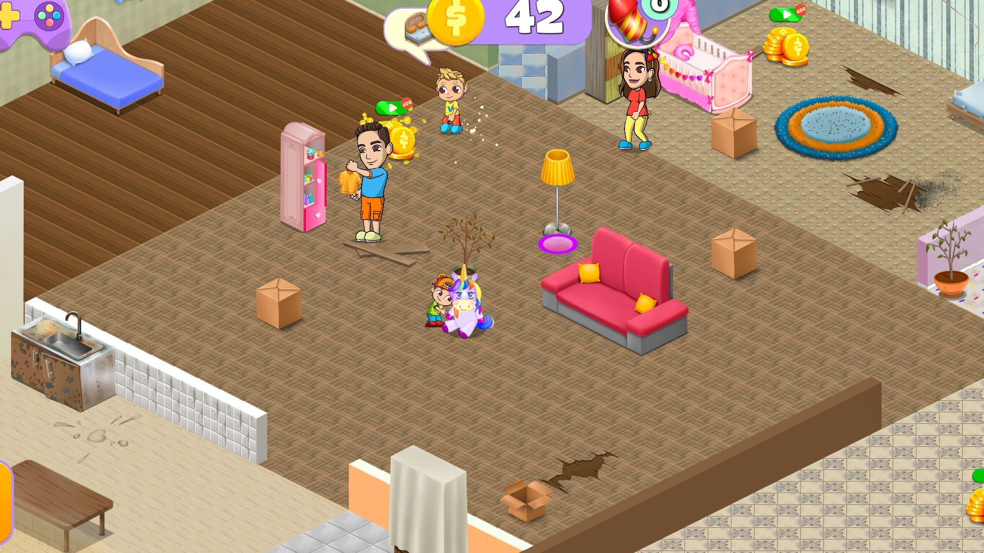 Влад и Николай чистят свой дом