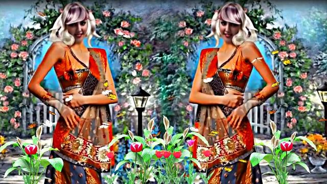 Сказочный Восточный танец в цветнике от Киностудии Мудрого Кота Тимофея!