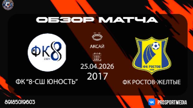 25.04. Летнее первенство ФК 8-СШ Юность-2 - ФК Ростов-Желтые 0:7 2017 г.р. Аксай