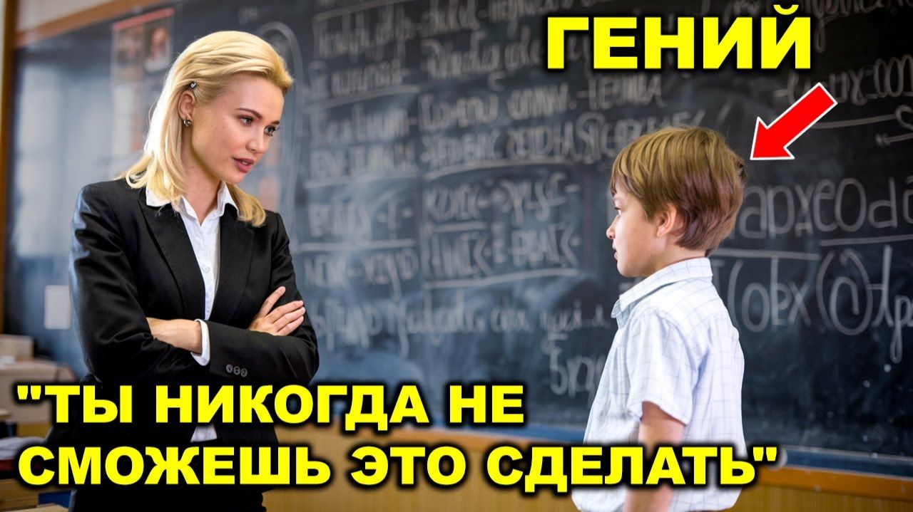 УЧИТЕЛЬ ЗАСТАВЛЯЕТ ученика решить сложное уравнение ИЗДЕВАЯСЬ не зная о его ГЕНИАЛЬНОМ IQ.