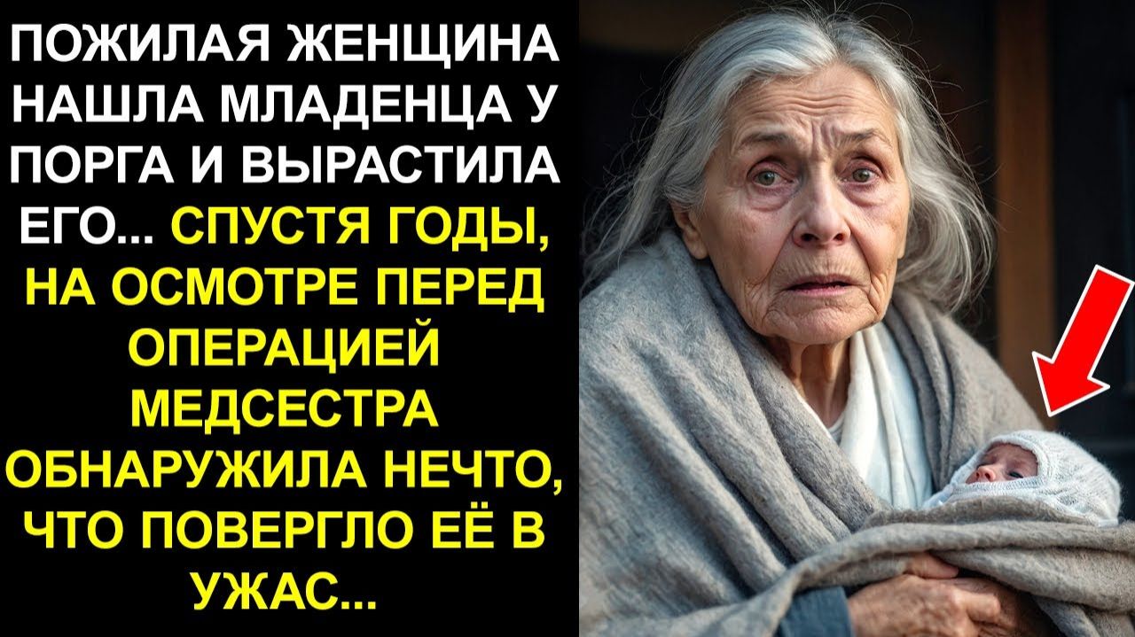 ПОЖИЛАЯ ЖЕНЩИНА НАШЛА МЛАДЕНЦА У ПОРГА И ВЫРАСТИЛА ЕГО... СПУСТЯ ГОДЫ НА ОСМОТРЕ ПЕРЕД ОПЕРАЦИЕЙ...