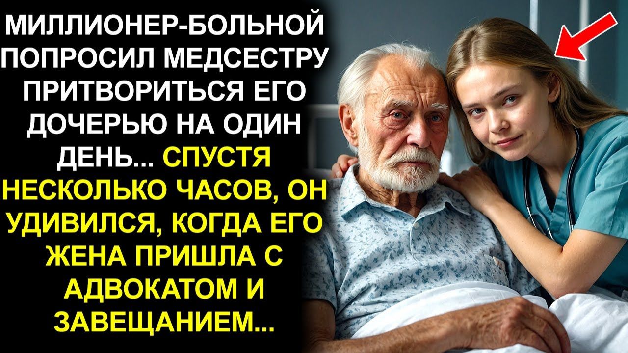 МИЛЛИОНЕР-БОЛЬНОЙ ПОПРОСИЛ МЕДСЕСТРУ ПРИТВОРИТЬСЯ ЕГО ДОЧЕРЬЮ НА ОДИН ДЕНЬ...