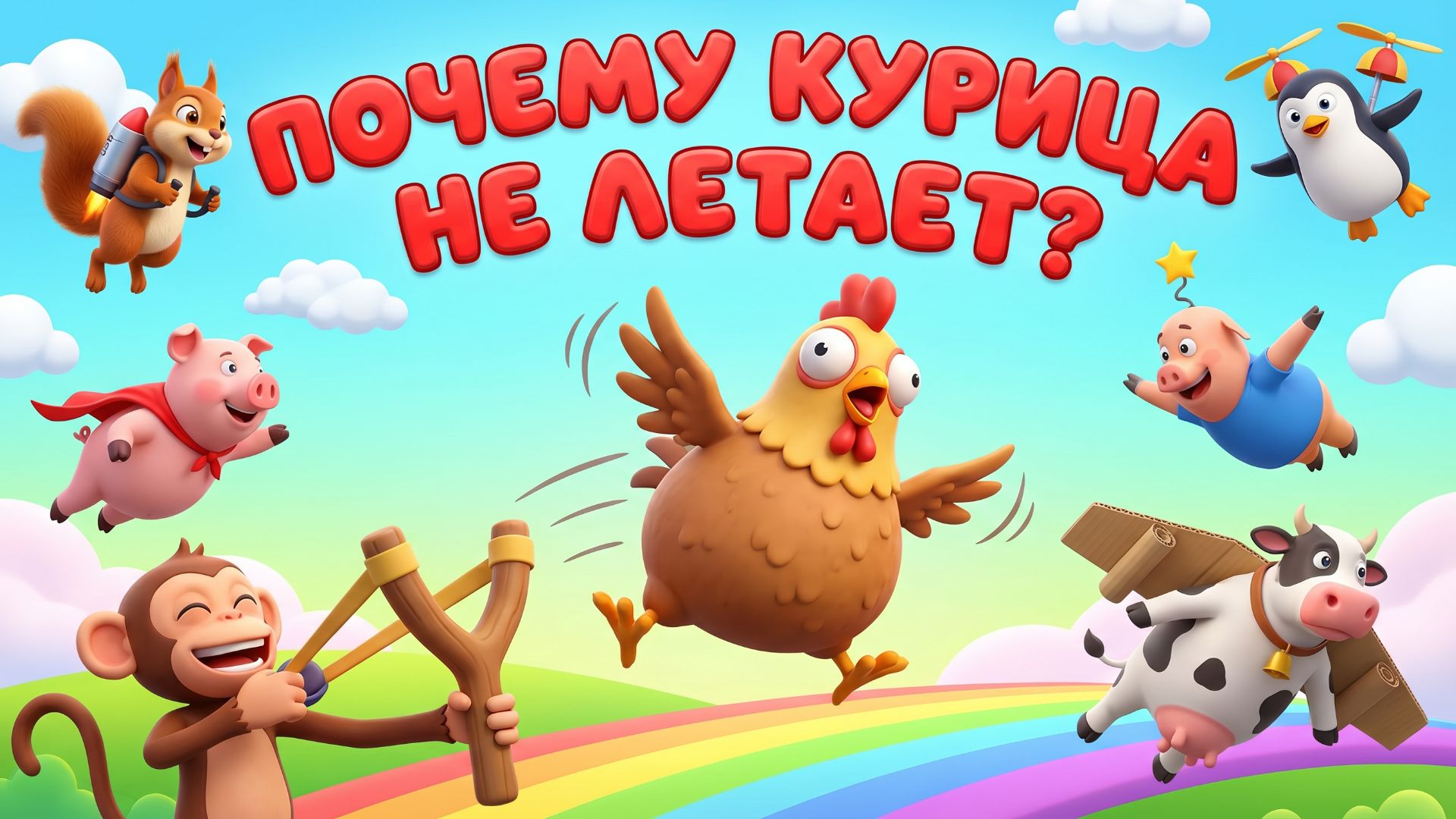 Почему курица не летает 🐔 Может ли курица летать | Простое объяснение для детей