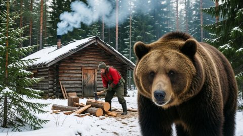 Охота и Рыбалка 2026 в Тайге ИЗБА ХАРИУС Ловля Тайменя Первый снег Сухопит2909510 Максим 2025 чист