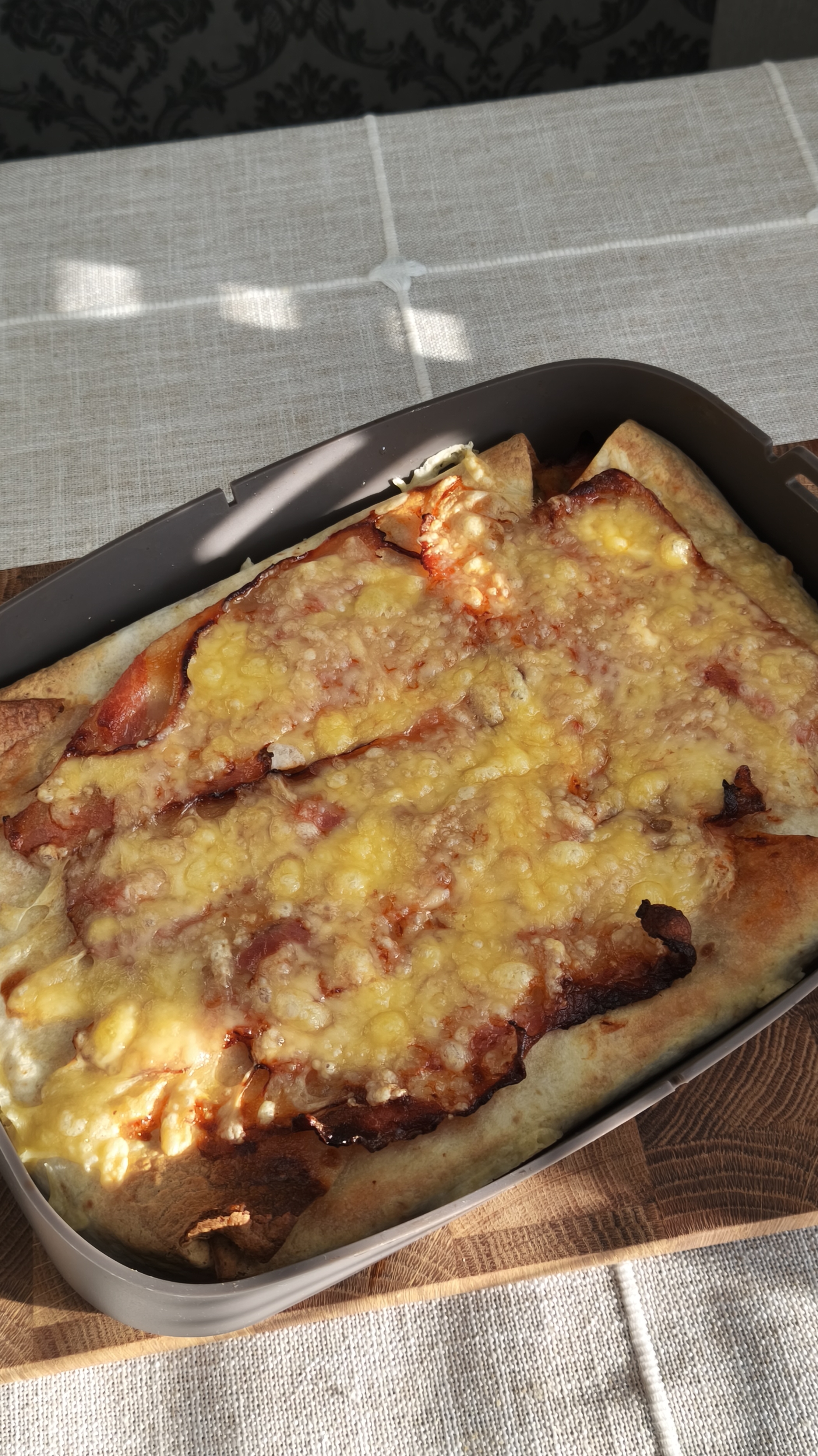 Картофельная запеканка на тортилье🍲