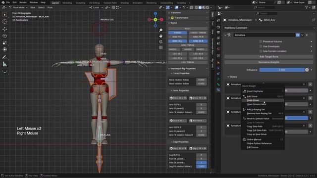 Сделайте так, чтобы двуручное оружие ИДЕАЛЬНО работало в вашем Blender 3d