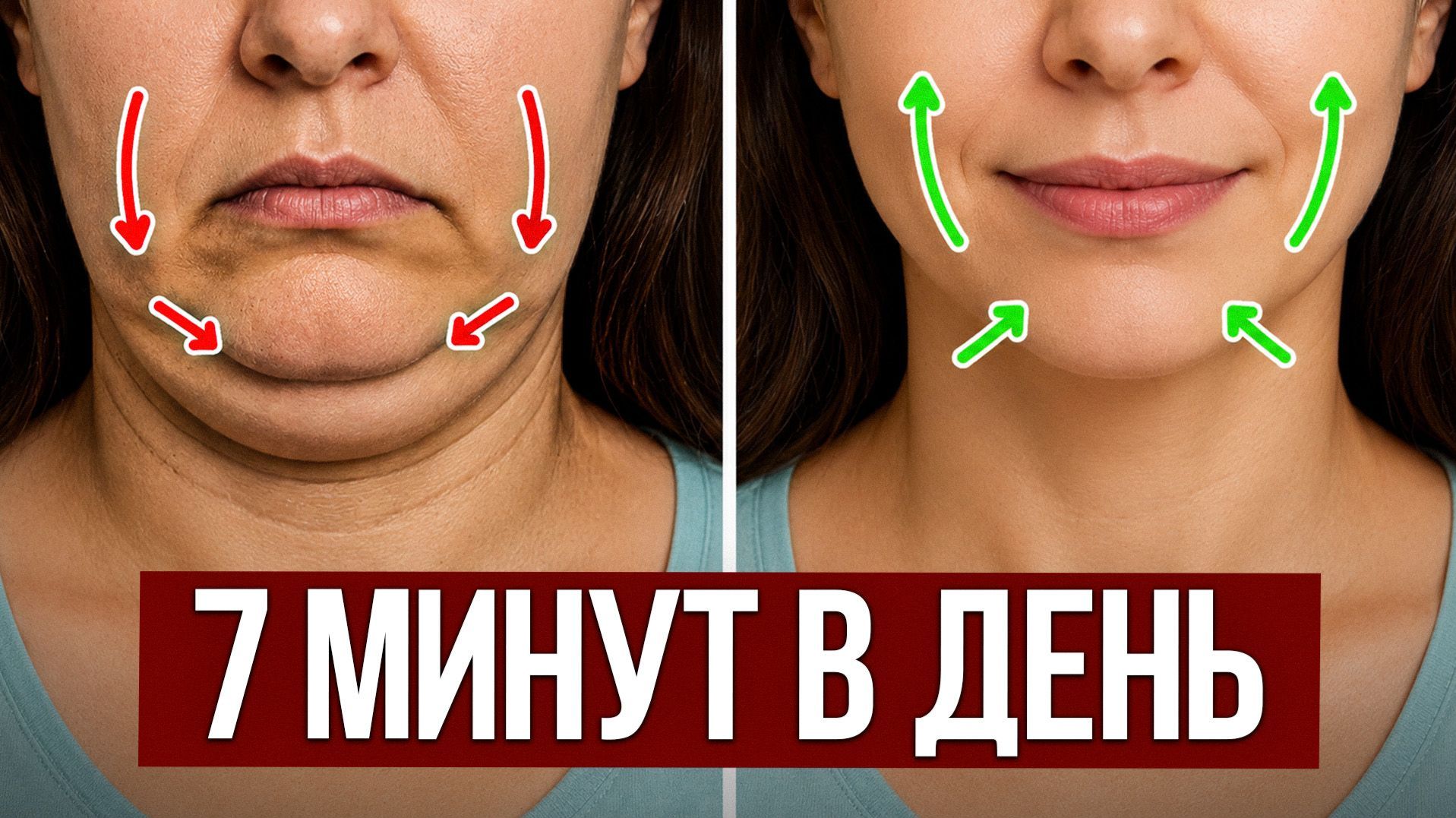 Второй подбородок УЙДЕТ без операции! / Как ПОДТЯНУТЬ мышцы шеи?