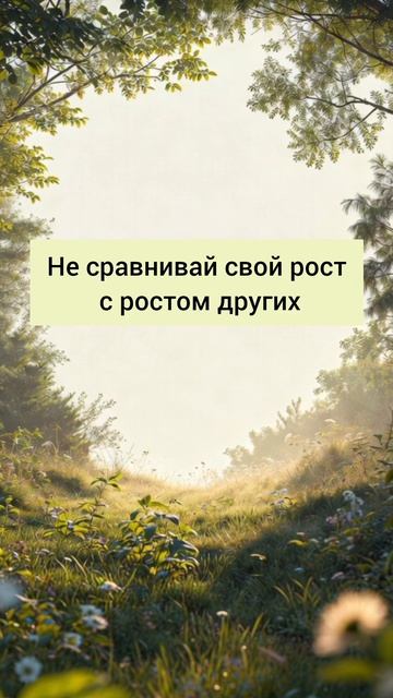 Не сравнивай свой рост с ростом других