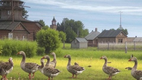 Звук природы. Пение Овсянки ремез в деревне