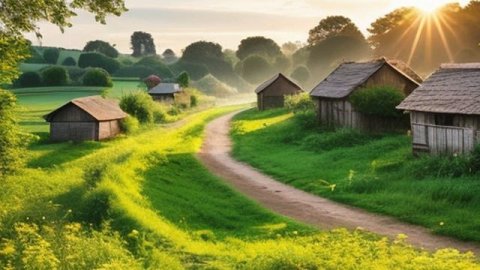 Звук природы. Пение Овсянки садовой в деревне утром
