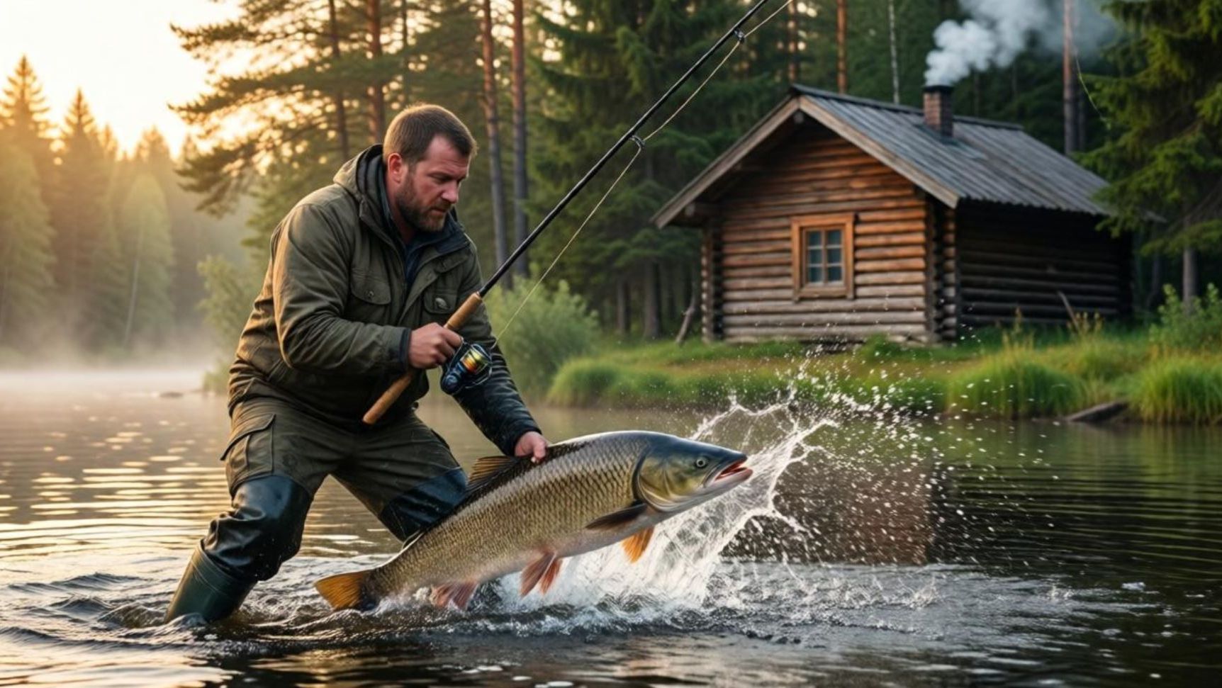 Охота и Рыбалка 2026 в Тайге ИЗБА Хариус Каракат Лодка Мотор весло СухоПи28авг5сен24 Счастливые люди