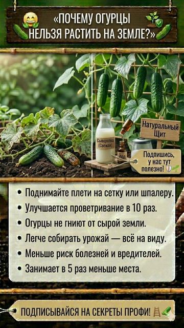 ПОЧЕМУ ОГУРЦЫ НЕЛЬЗЯ РАСТИТЬ НА ЗЕМЛЕ