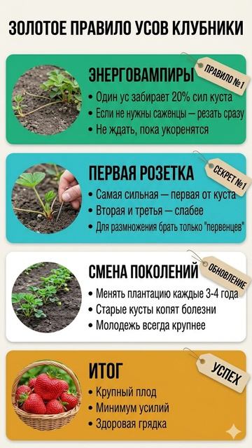 ✂️ УСЫ КЛУБНИКИ РЕЗАТЬ, НЕ ДОЖИДАЯСЬ ПЕРИТОНИТА 🌿