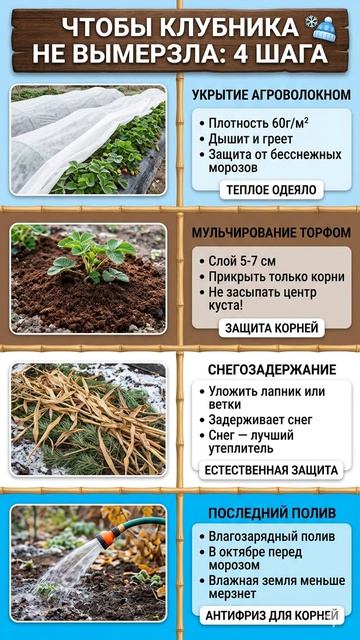 ❄️ НЕ ДАЙ КЛУБНИКЕ ЗАМЕРЗНУТЬ ГОТОВИМСЯ К ЗИМЕ 🍓