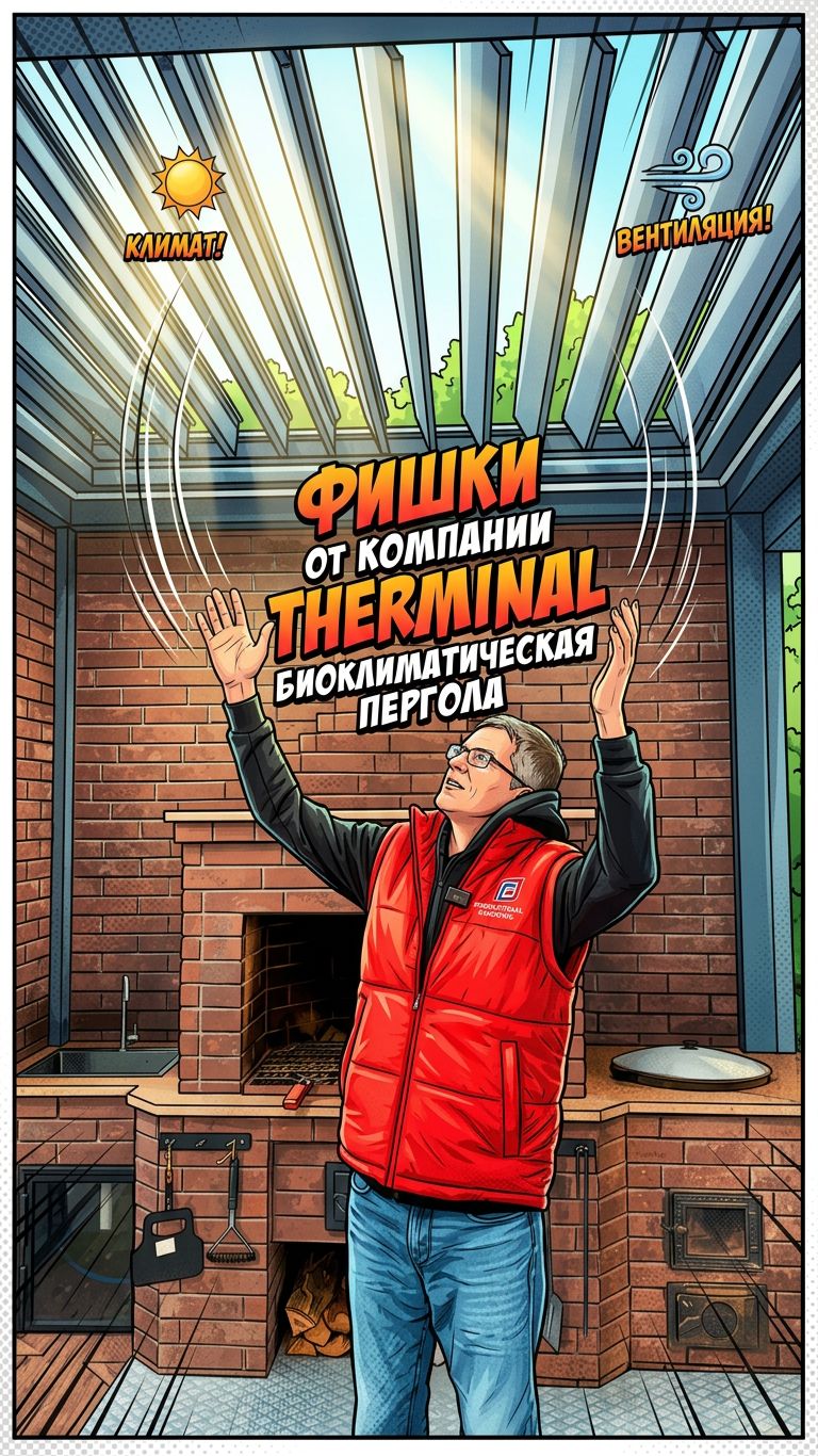 БИОКЛИМАТИЧЕСКАЯ ПЕРГОЛА  ОБЗОР ШОУРУМА  THERMINAL