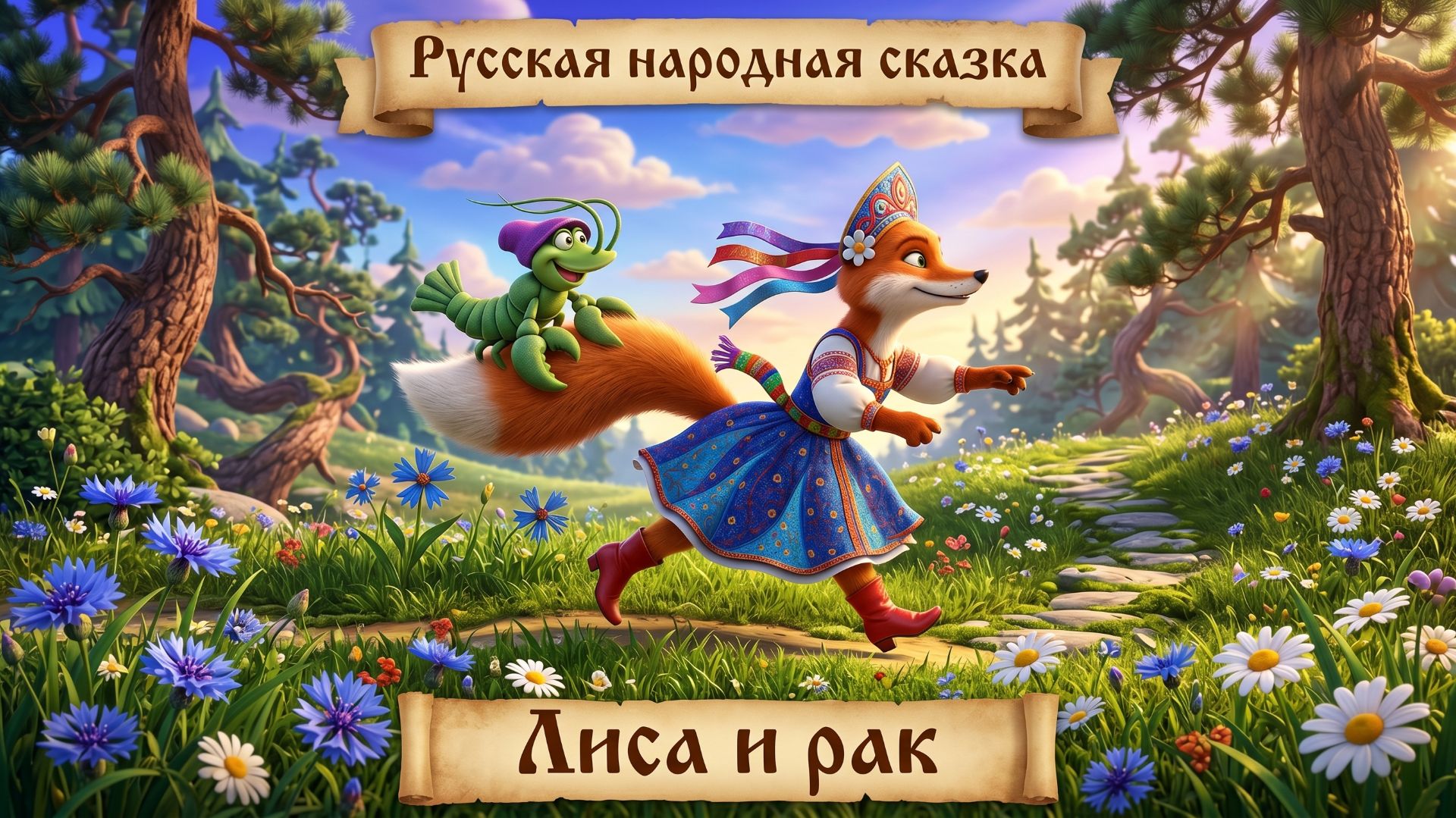 Лиса и Рак - Русские народные сказки | Сказка для детей | Добрые сказки | Слушать сказки онлайн