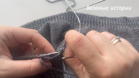 Вяжес спицами: Закрытие резинки 1на 1 иглой