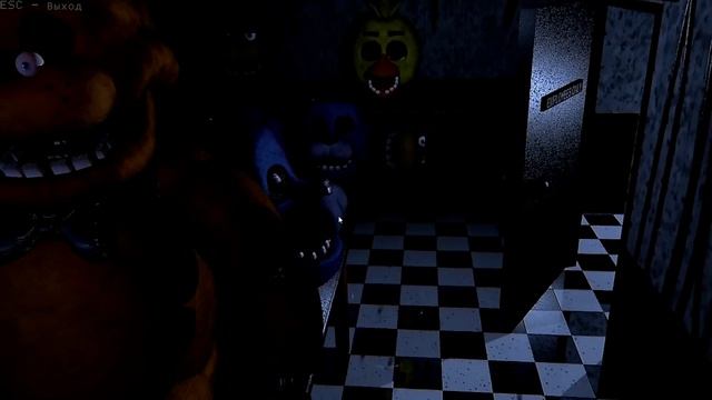FNAF In Real Time - Ночь 1, смерть и прохождение ночи