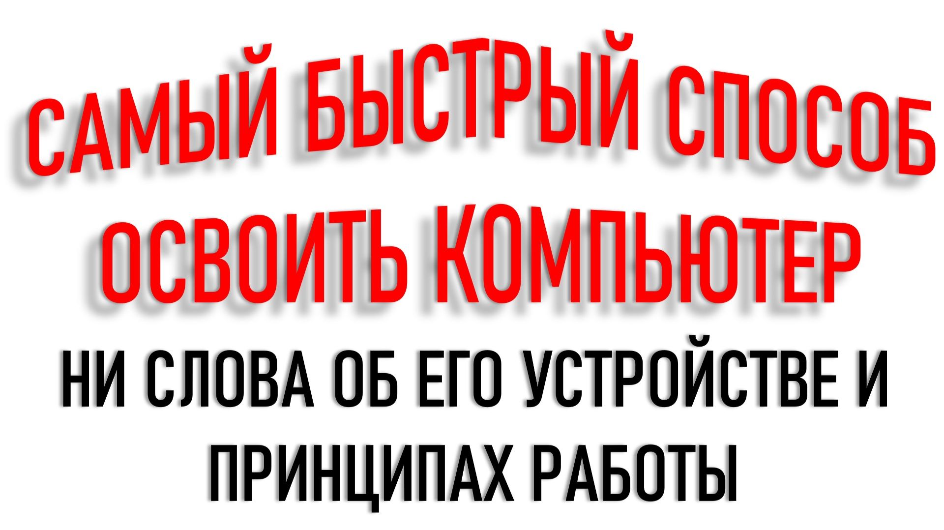 УНИКАЛЬНЫЙ ЭКСПЕРИМЕНТ СЕРГЕЯ ЧЕРНЫХ. ПРИНЦИПЫ РАБОТЫ НА КОМПЬЮТЕРЕ ЗА 2 ЧАСА