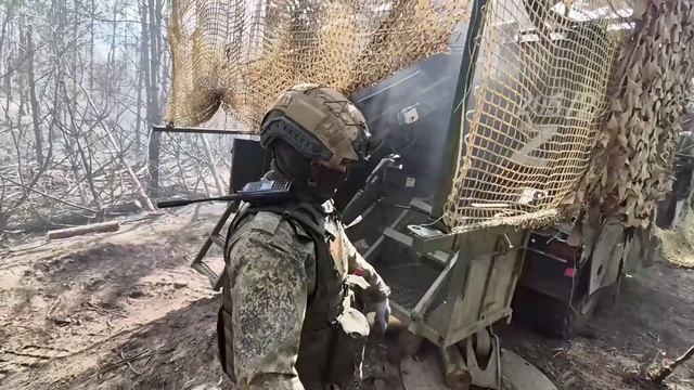 Боевая работа расчета САУ «Гиацинт-К» группировки войск «Север»