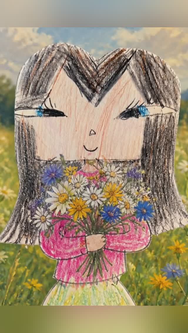 А ты видишь букву М в волосах? 👀🌸