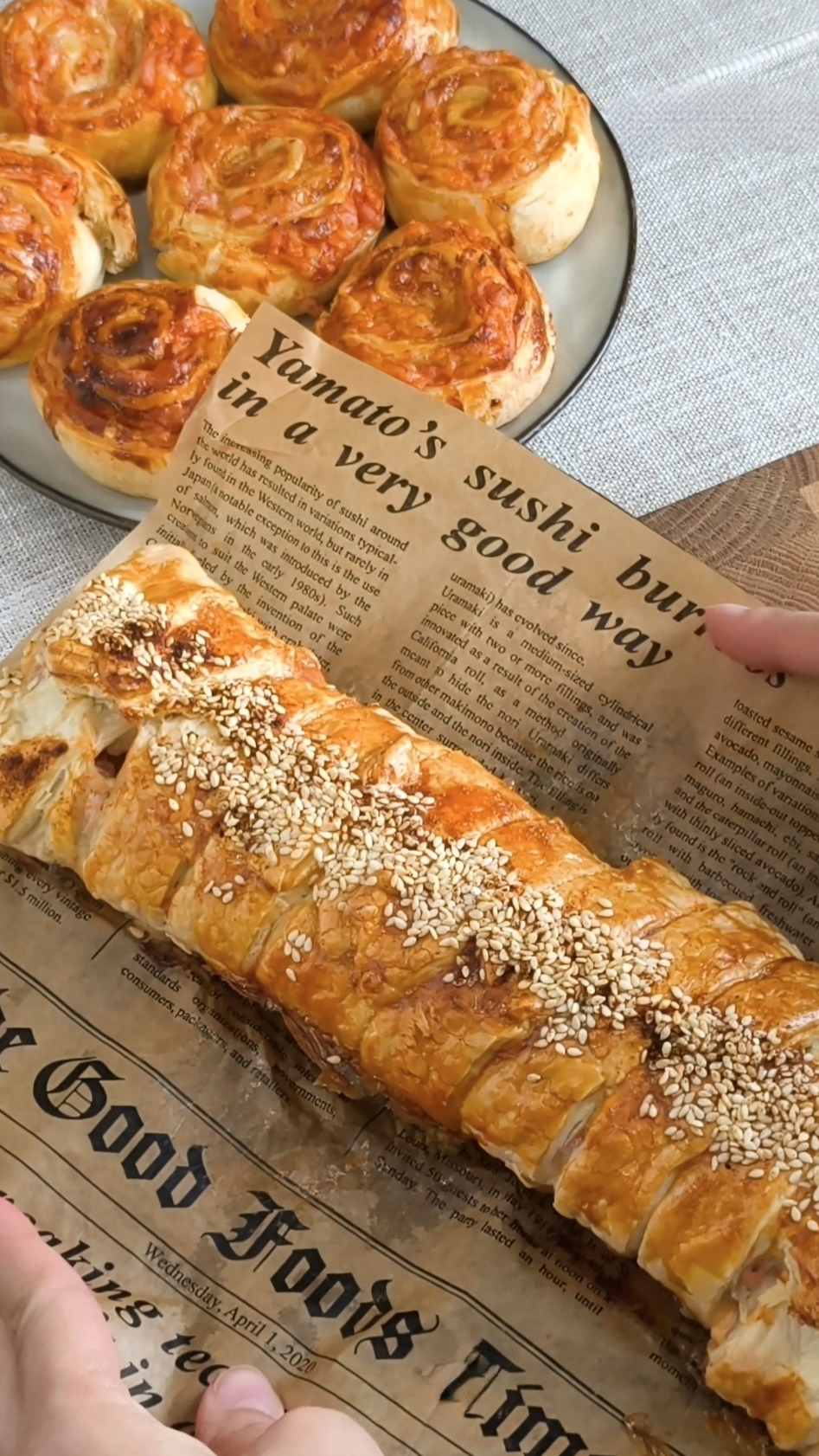 Плетёнка с ветчиной и сыром