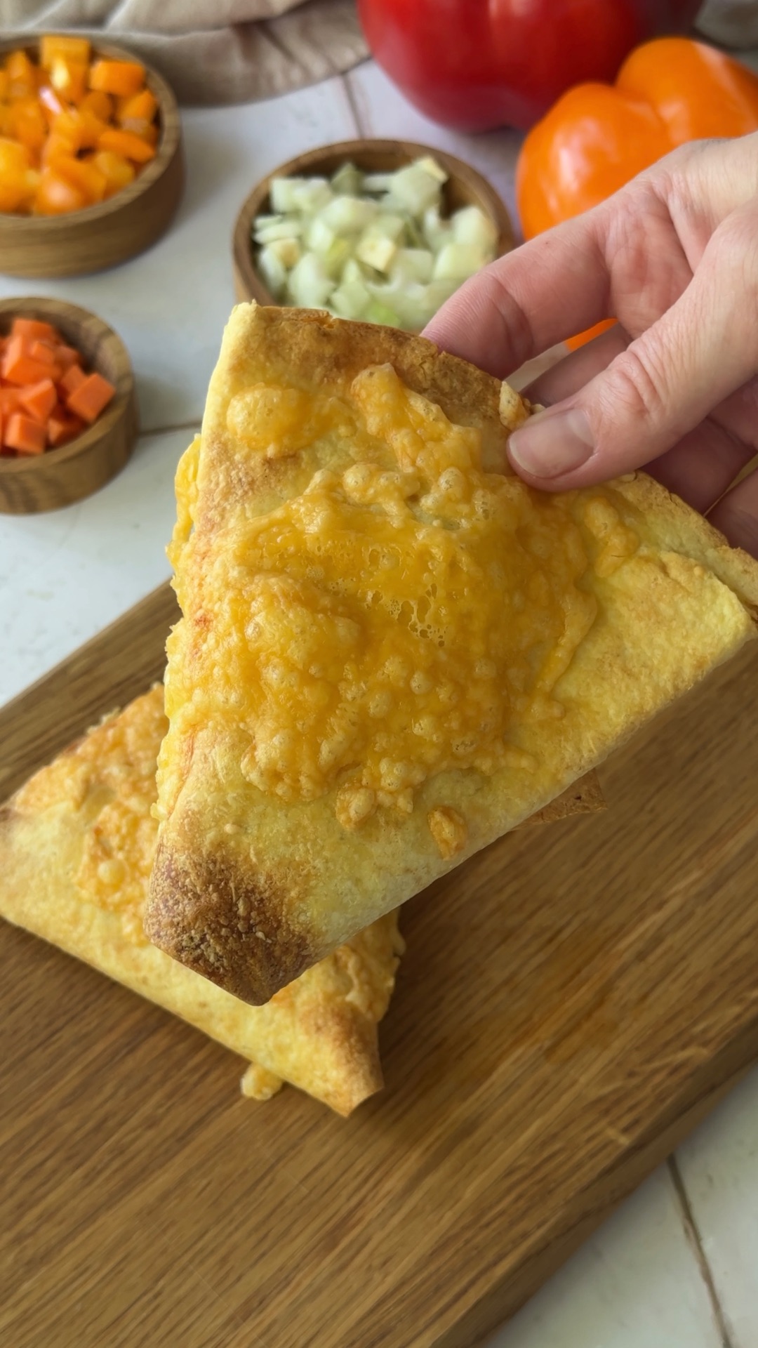 Треугольники с мясом и овощами 😍
