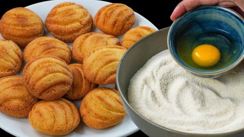 Печенье Суджи к чаепитию 😍 | Вкуснее, чем в пекарне! Хрустящее печенье из суджи