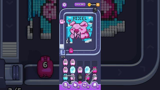 Прохождение 945 уровня Pixel Flow