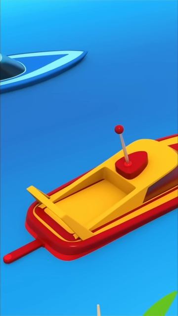 Гонка катеров! 🚤 Синий или красный — кто победит? #грузовичок #мультик #лёва