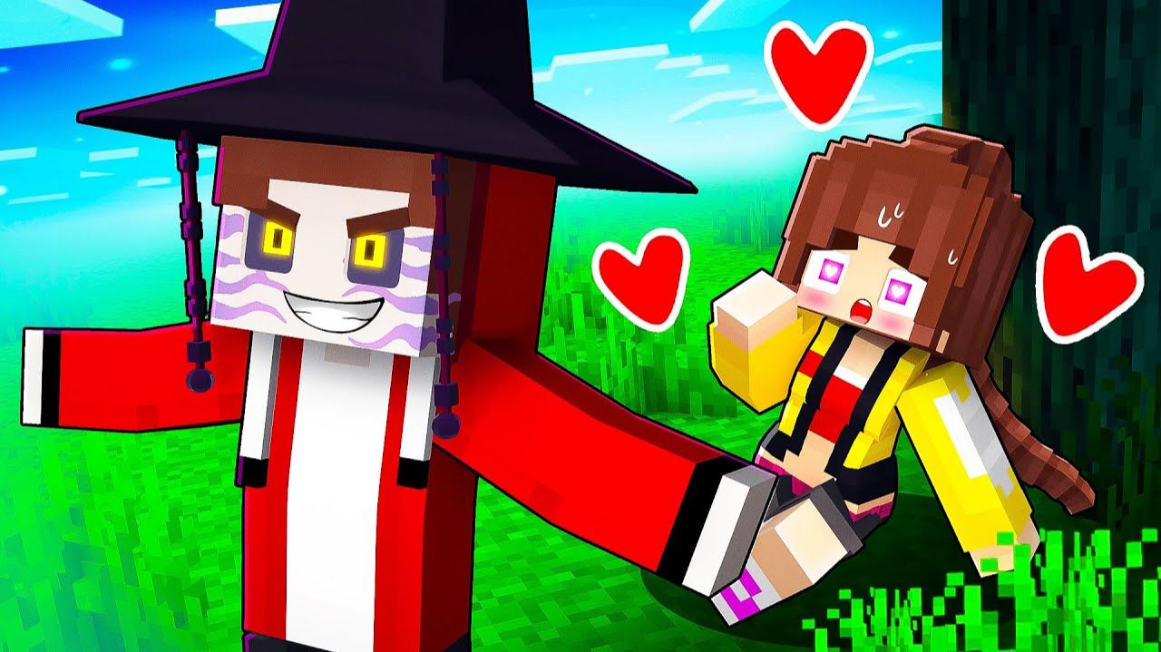 JJ K-POP DEMON и JJ`s Girl HUNTRIX - История любви - Майзен Анимация Minecraft