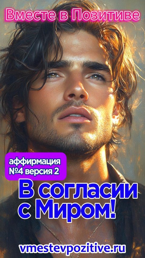 Affirmation. Male. №4. В согласии с Миром! (v2)