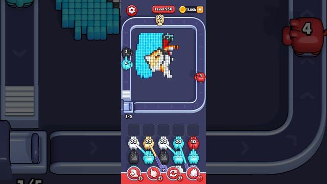 Прохождение 950 уровня Pixel Flow