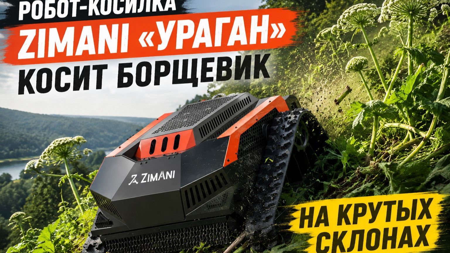 Робот-косилка ZimAni «УРАГАН» в работе 💥
