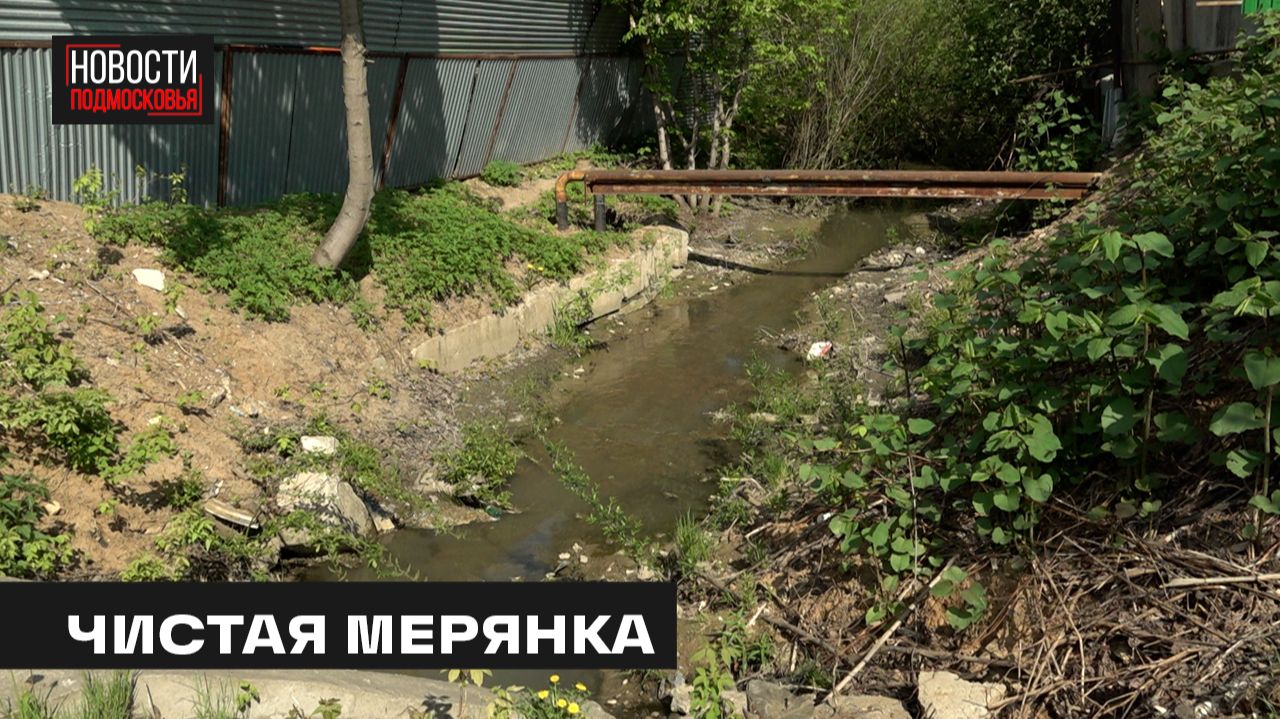 Более 50 метров русла реки Мерянка очистили в Мытищах