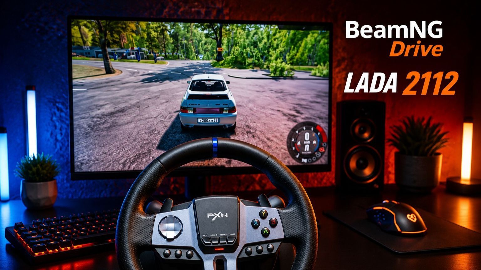 Я ГЛУХОНЕМОЙ, ЛАДА 2112 ШАШКИ ПО ГОРОДУ В БИМКЕ на РУЛЕ | BeamNG.drive #beamngdrive #руль
