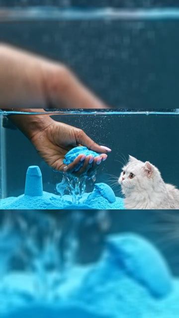 Песок, который боится воды! 🐾⏳ (Истер в шоке) | Magic Hydrophobic Sand Experiment #shorts #science