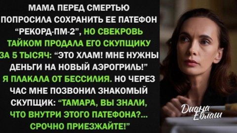 Свекровь продала мамин патефон за 5 тысяч, но когда я приехала к скупщику!