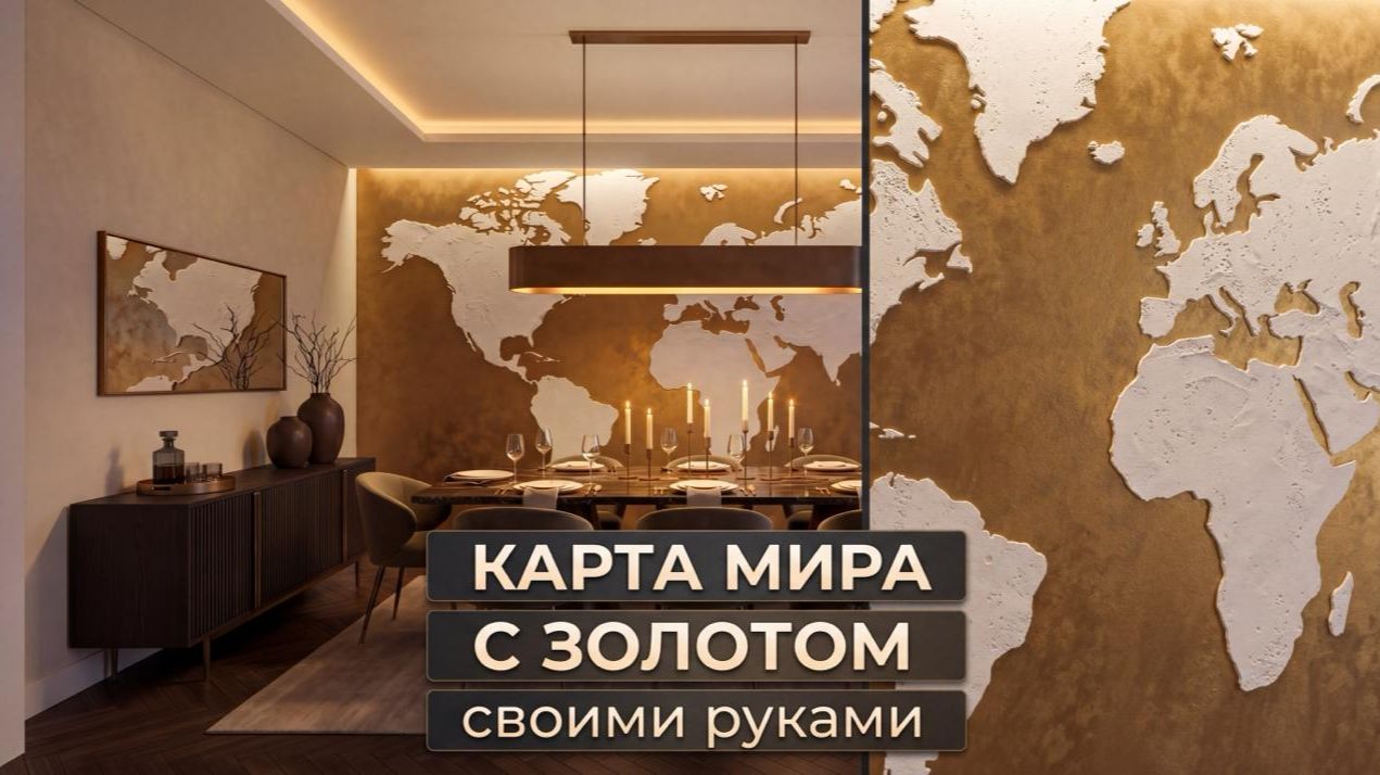 ТАКОГО ВЫ ЕЩЁ НЕ ВИДЕЛИ | Два Эффекта в Одном: ЗАМША + КАРТА МИРА на Золотом Фоне