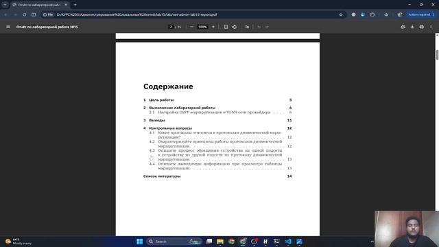 Подготовка отчёта Лаб Nº15