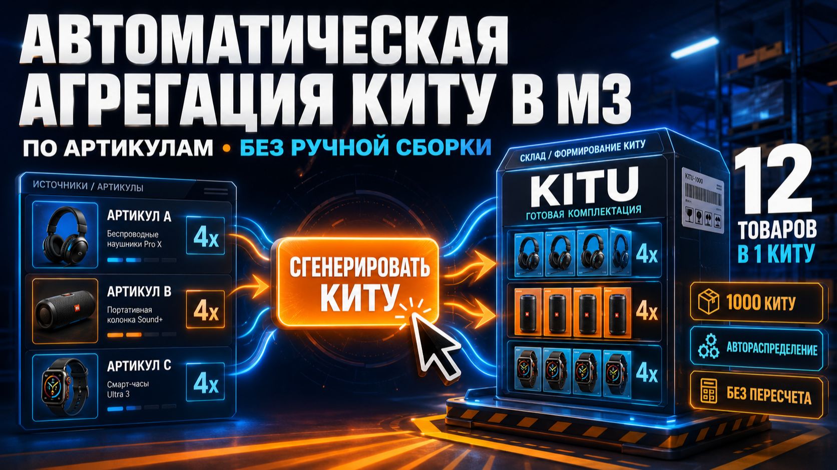 Автоматическая агрегация КИТУ по артикулам в МАРКЗНАК