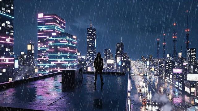 Dark Synthwave Mix Vol.7 ⛈️ 1 Hour Stormy Cyberpunk BGM | Neon Horizon