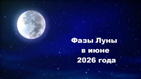Фазы Луны в июне 2026 года