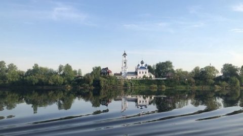 Село Прусово - вид с Волги