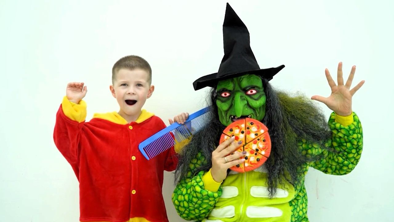 126  The Child Cuts His Hair And Cooks Delicious Pizza In The Oven.