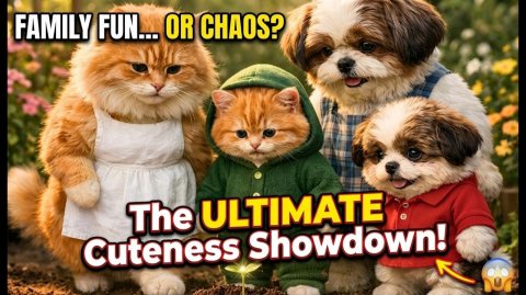 Мама-кошка и мама-собака сажают дерево дружбы со своими малышами 🌱🐾 Уютная АСМР-история