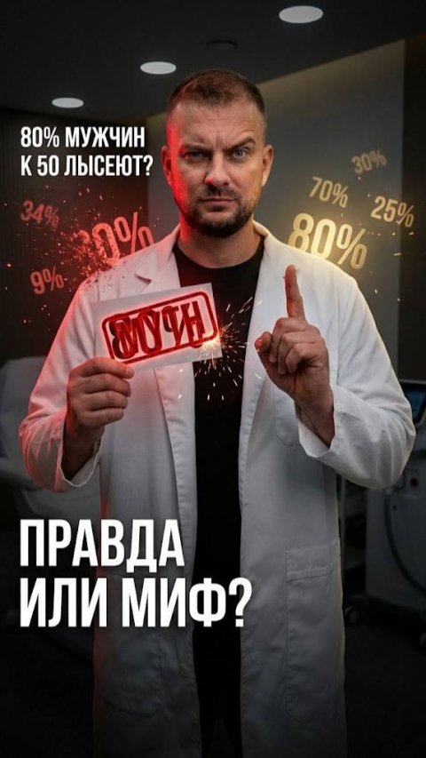 🧬 80% лысеют к 50? Разоблачаем мифы о выпадении волос