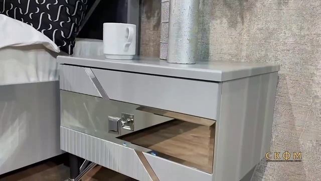 Кровать Ализе 4087 — серая 4-дверная