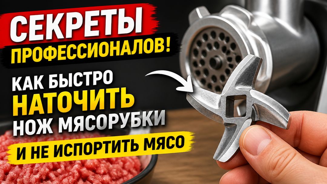 Невероятный трюк! Как наточить нож мясорубки за 5 минут и удивить всех!