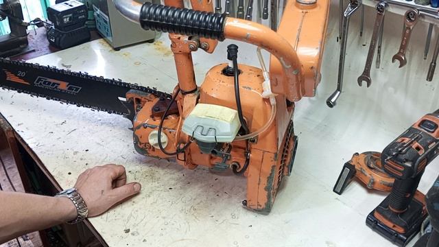 Бензопила Урал переделка под карбюратор от HUSQVARNA 365.